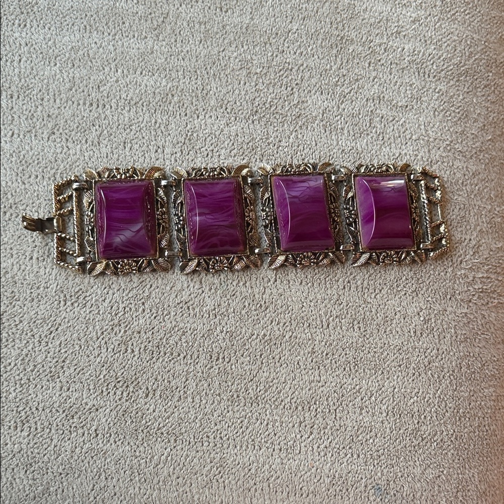Vintage Selro Purple Stone Bracelet